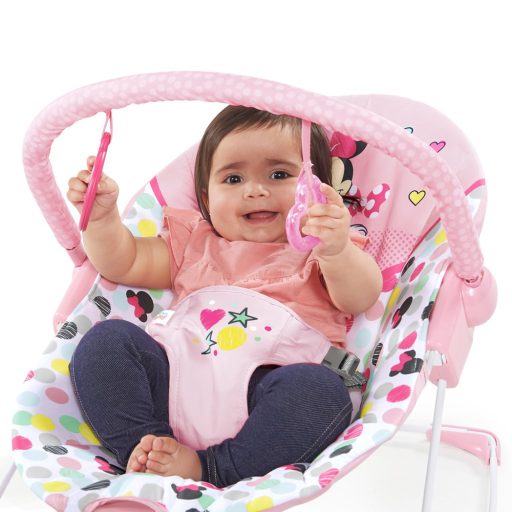DISNEY BABY Rezgő pihenőszék Minnie Mouse Spotty Dotty 0hó+,  9 kg-ig