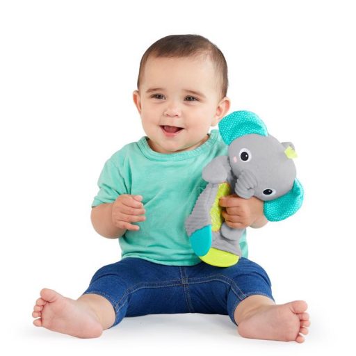 BRIGHT STARTS Játék - rágóka Snuggle&Teethe elefánt 0hó+