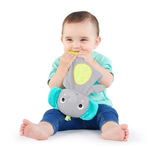 BRIGHT STARTS Játék - rágóka Snuggle&Teethe elefánt 0hó+