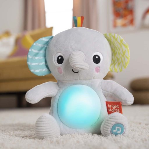 BRIGHT STARTS Plüss játék zenélő világító Hug-a-bye Baby™ elefánt 0hó+