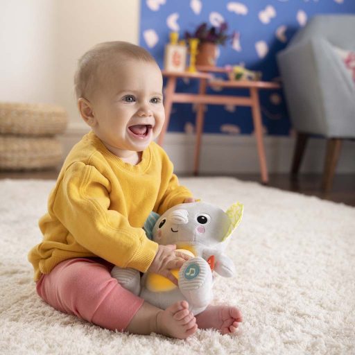 BRIGHT STARTS Plüss játék zenélő világító Hug-a-bye Baby™ elefánt 0hó+