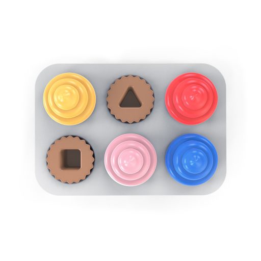 BRIGHT STARTS Formaválogató játék Cupcakes, 3hó+