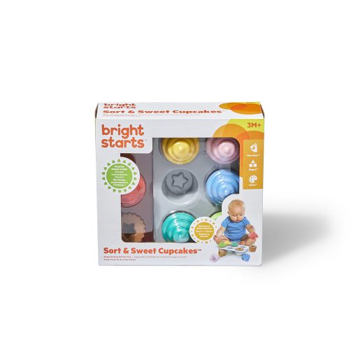BRIGHT STARTS Formaválogató játék Cupcakes, 3hó+
