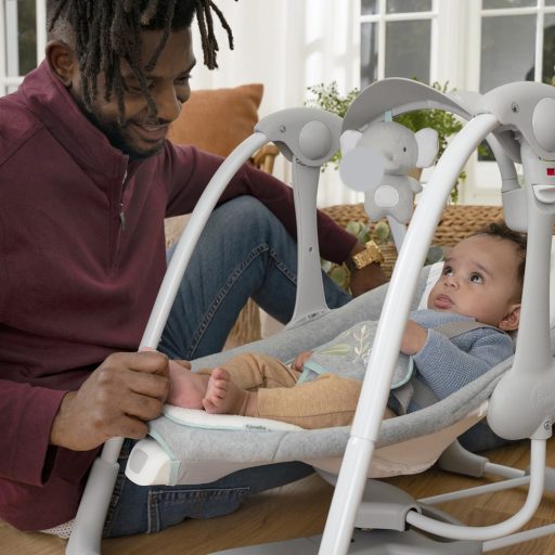 INGENUITY Átalakítható  rezgő hinta dallamokkal és adapterrel  Swell™ 2in1 0hó+, 9 kg-ig