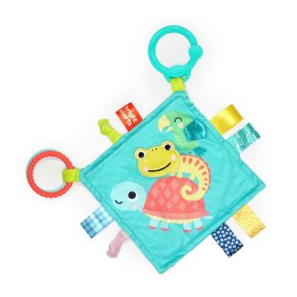   BRIGHT STARTS Morzsolókendő C-karikán Fuzzy Feelies™ 0hó+