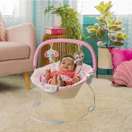BRIGHT STARTS Rezgő pihenőszék dallamokkal Rosy Vines™  0hó+, 9 kg-ig