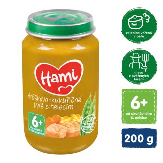   HAMI Borsó-kukoricapüré borjúhússal (200 g) hús-zöldségfőzelék