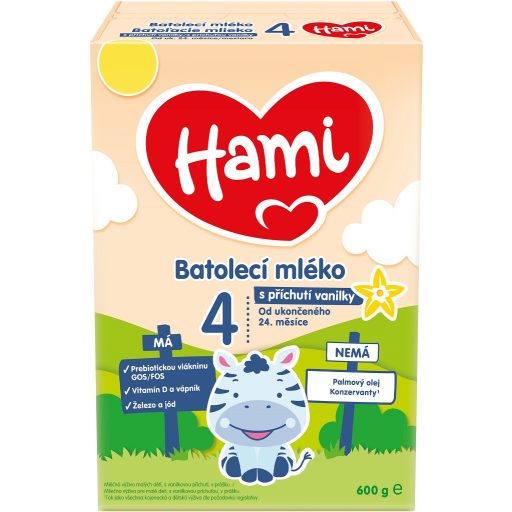 HAMI 4 Kisgyermek tej vanília ízesítéssel 600 g