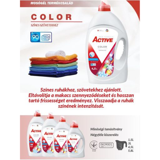 Active mosógél 5,8 l Color (116 mosás)
