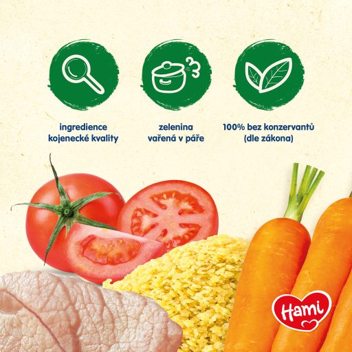 HAMI Kicsi Gurmán: Tészta párolt combbal és paradicsommal (230 g)
