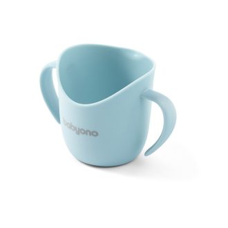   BABYONO Ergonómikus pohár fülekkel 120 ml világoskék 6hó+