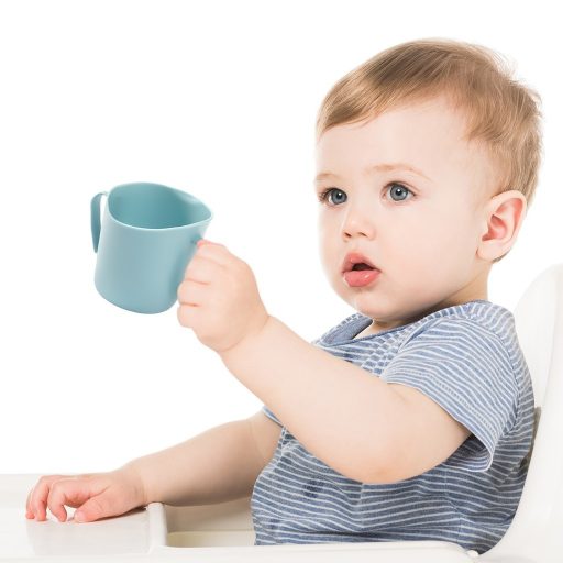 BABYONO Ergonómikus pohár fülekkel 120 ml világoskék 6hó+