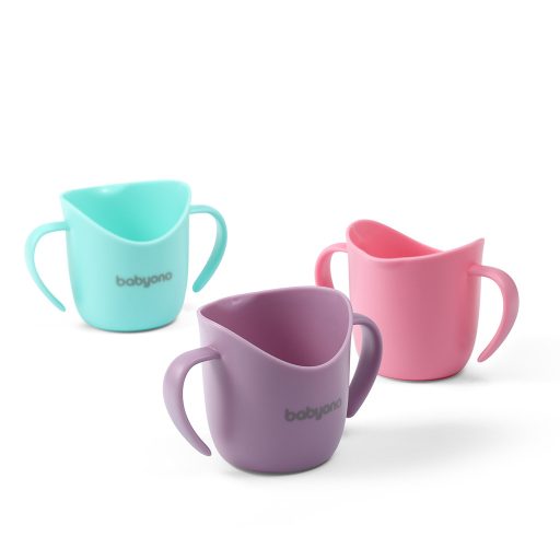BABYONO Ergonomikus bögre fülekkel 120 ml menta 6hó+