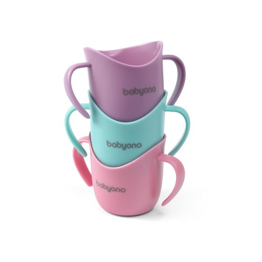 BABYONO Ergonomikus bögre fülekkel 120 ml menta 6hó+
