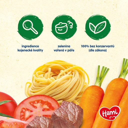 HAMI Bolognai spagetti (250 g) - hús-zöldséges bébiétel