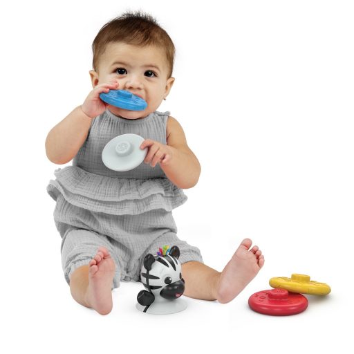 BABY EINSTEIN Rágóka építőjáték zebra Stack & Wobble Zen™ 3hó+