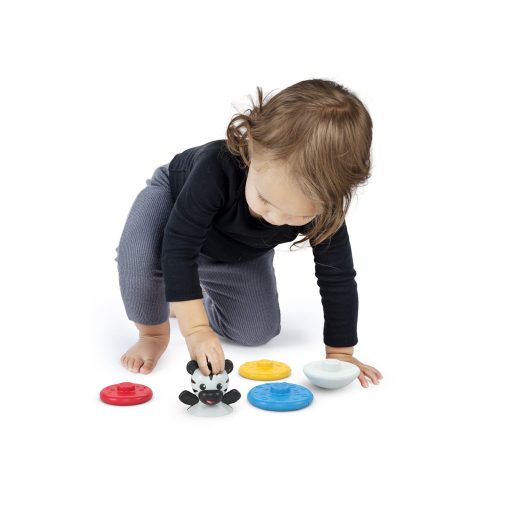 BABY EINSTEIN Rágóka építőjáték zebra Stack & Wobble Zen™ 3hó+