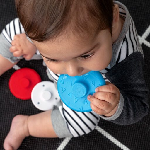BABY EINSTEIN Rágóka építőjáték zebra Stack & Wobble Zen™ 3hó+