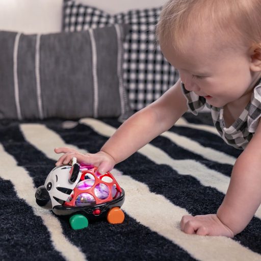 OBALL Autó és csörgő 2in1 Curious Car zebra Zen™ 3hó+