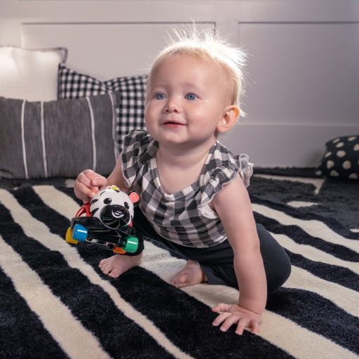 OBALL Autó és csörgő 2in1 Curious Car zebra Zen™ 3hó+