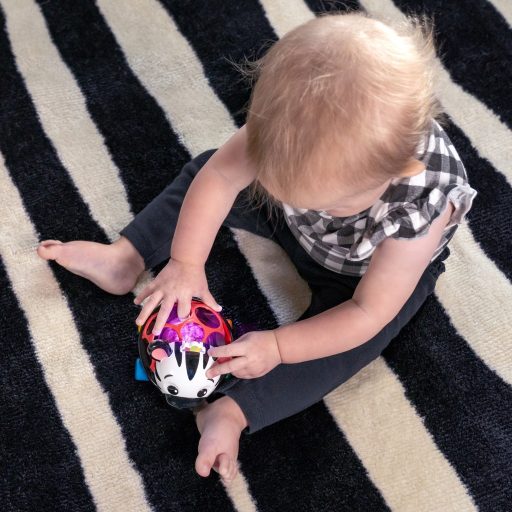 OBALL Autó és csörgő 2in1 Curious Car zebra Zen™ 3hó+