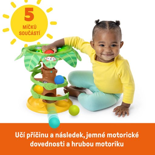 BRIGHT STARTS Zenélő golyópálya Tropical Twirl 6hó+