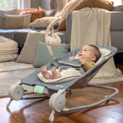 INGENUITY Rezgő masszázs pihenőszék dallamokkal Happy Belly™ Rock-to-Bounce - Parker™ 0hó+  9kg-ig
