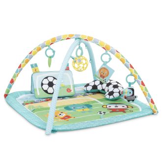   BRIGHT STARTS Játszószőnyeg játékhíddal és aktivitással Oball Gyp & Kick™ 0hó+