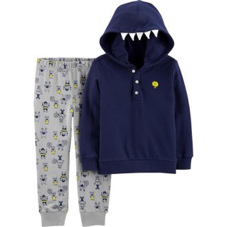 CARTER'S 2 darabos Monster szett, 9 hó/méret 74