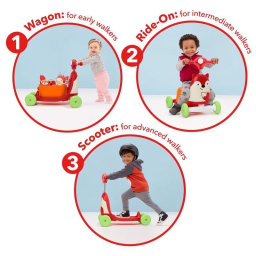SKIP HOP Zoo ugráló 3 az 1-ben Ride-On Róka 12 hó+ 20 kg-ig