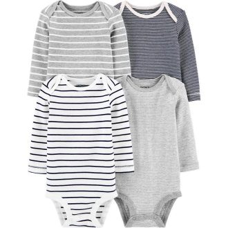   CARTER'S Body hosszú ujjú Csíkos fiú LBB 4 db PRE/méret 46