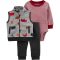 CARTER'S 3 részes szett mellény, body, nadrág fiú Dino NB/ méret 56