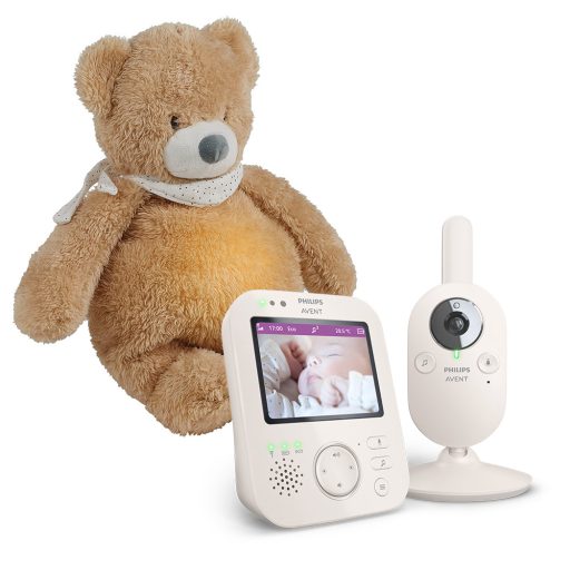 PhiliPhilips AVENT SCD891/26 video bébiőr + NATTOU 4 az 1-ben altató Sleepy Bear