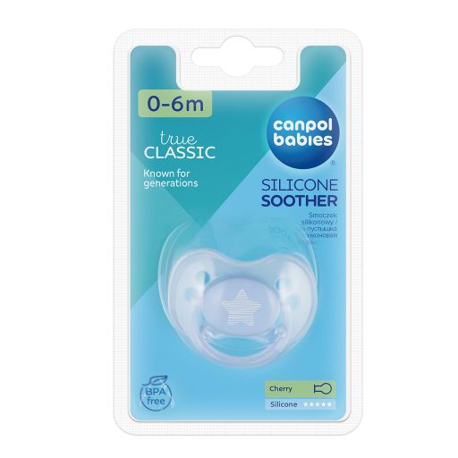 CANPOL BABIES Szilikon cumi cseresznye 0-6m Pastels – kék