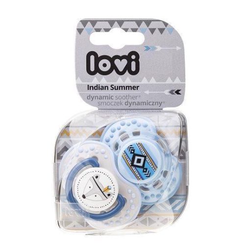 LOVI Szilikon cumi dinamikus Boy Indian 0-3m 2 db