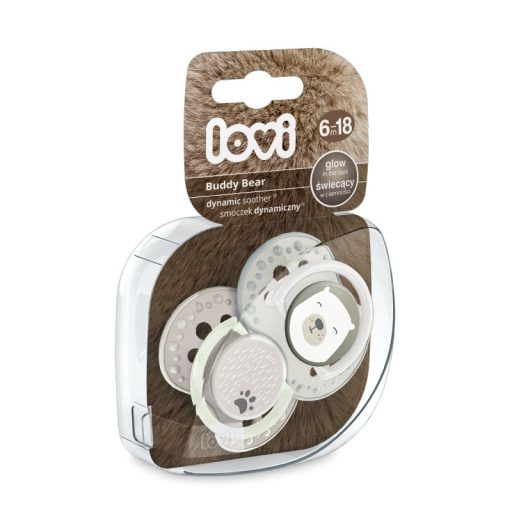LOVI Cumisüveg szilikon dinamikus Buddy Bear 6-18h 2 db