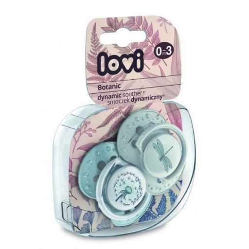 LOVI Nyugtató dinamikus cumi Botanic 0-3m 2 db - fiú