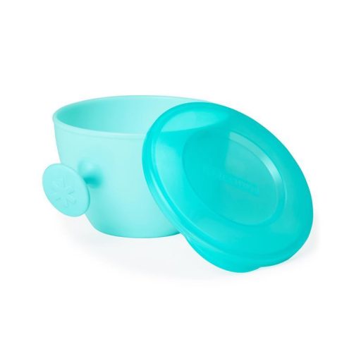SKIP HOP Tányérok fedővel és Easy Grab fogantyúval Grey,Teal 2 x 240 ml, 3m+