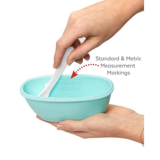 SKIP HOP Tálka kanállal védőtokban Easy Serve Teal 240 ml, 3m+