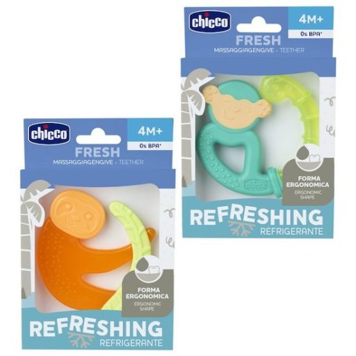 CHICCO Hűsítő rágóka Fresh Majom türkiz 4h+