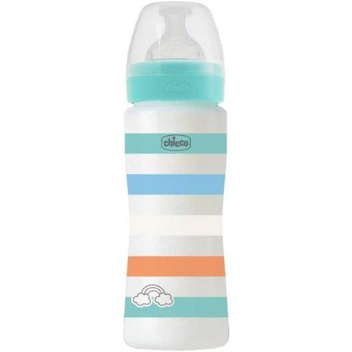 CHICCO Well-being szilikon cumisüveg 330 ml fiú