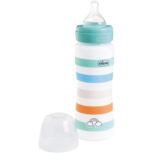 CHICCO Well-being szilikon cumisüveg 330 ml fiú