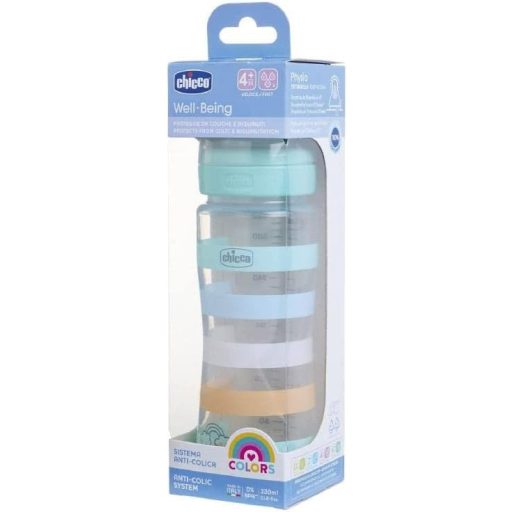 CHICCO Well-being szilikon cumisüveg 330 ml fiú