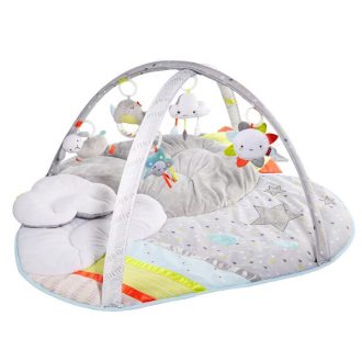   SKIP HOP Játszószőnyeg 5 játékkal, párna Silver Lining Cloud 0m+