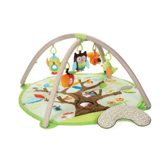   SKIP HOP Játszószőnyeg 5 játékkal, párna Treetop Friends zöld-barna 0m+