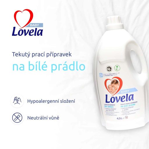2x LOVELA Baby folyékony mosószer fehér és színes ruhákhoz 4,5 l / 50 mosási adag