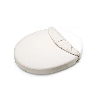   PETITE&MARS Vízhatlan lepedő ovális kiságyakhoz Soft Dream Oval 84x50 White