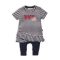 DIRKJE 2 részes C-SO SPORTY GIRL BOSS 56 Navy-White szett