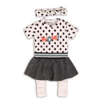   DIRKJE 2 részes szett fejpánttal C-SO Joyful WOW 68 White-Grey