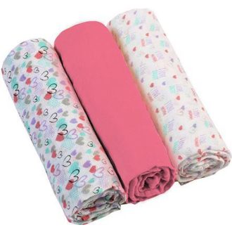 BABYONO Muszlin pelenka - Super soft 3 db - rózsaszín